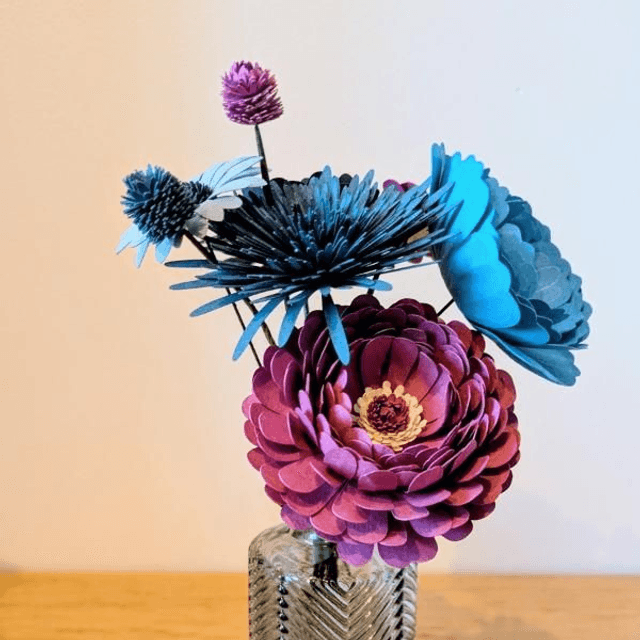 Bouquet bleu violet 