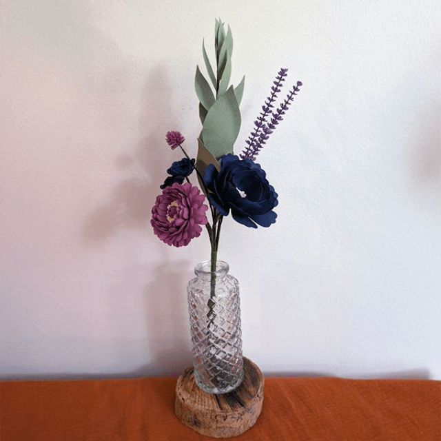 Bouquet tons violet et bleu