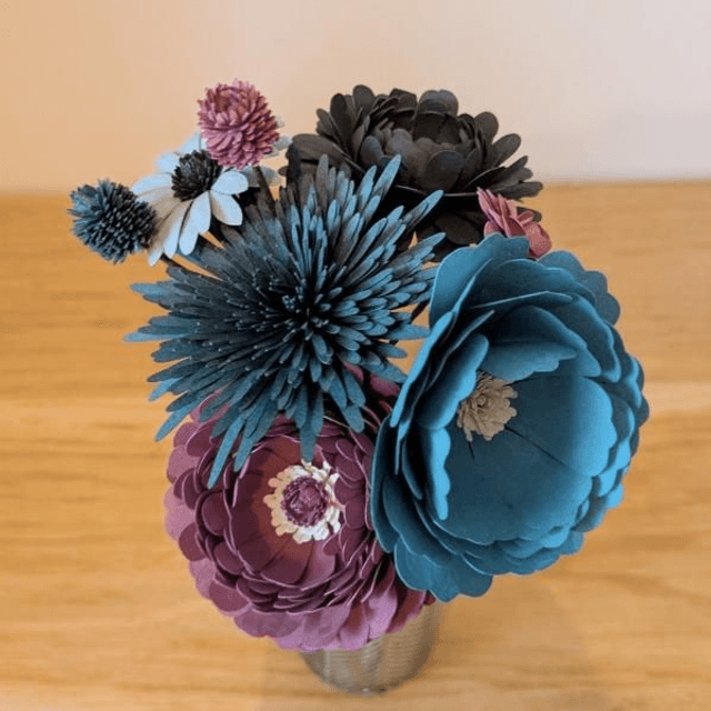 Bouquet bleu violet 