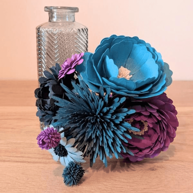 Bouquet bleu violet 