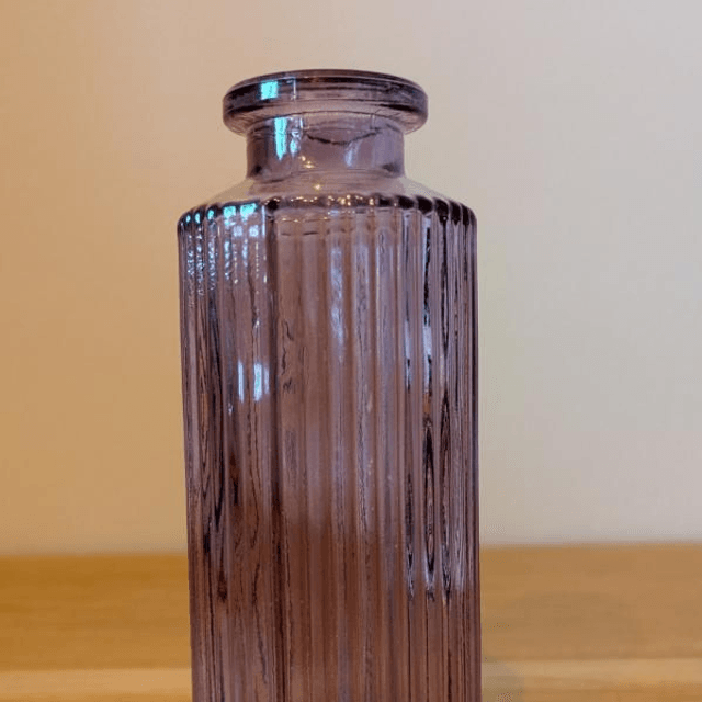 Soliflore verre ciselé violet
