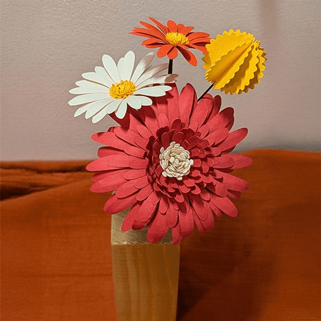 Bouquet Gerbera marguerites et craspedia