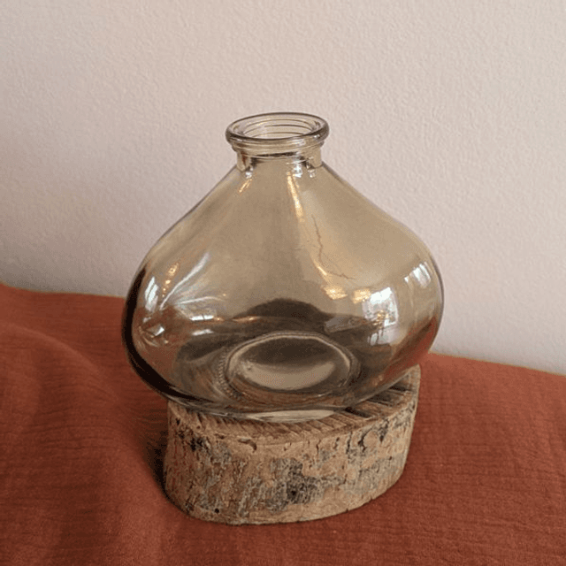 Soliflore verre teinté bas